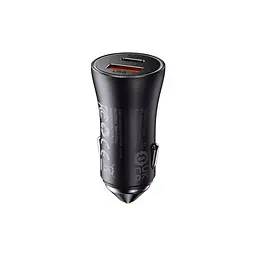 Автомобильное зарядное устройство Baseus Golden Contactor Max Dual Fast Charger Car Charger U+C 60W CGJM000113 - мініатюра 2