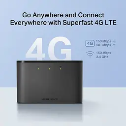 Портативний роутер Mercusys MT110, 4G LTE Wi-Fi до 150 Мбіт/с з акумулятором 2200 мАг - мініатюра 4