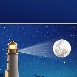 Нічний маяк з проекцією місяця LightHouse проектор місяця з акумулятором - мініатюра 5