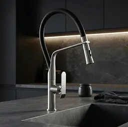 Змішувач для кухні Rea Castor із гнучким виливом black nikiel brushed REA-B4322 - мініатюра 2