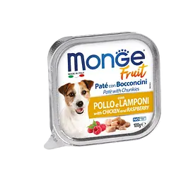 Вологий корм Monge Dog Fruit з куркою та малиною, 100 г (70013215)