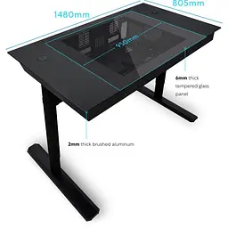 Геймерський стіл Lian Li DK07X Gaming Desk Black (G99.DK07X.10EU) - мініатюра 12