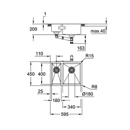 Кухонна мийка Grohe Sink K700U 31576SD1, Хром - мініатюра 2
