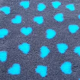 Килимок Jackson Textiles Anthracite & Blue Hearts 80х100 см (JT-012)