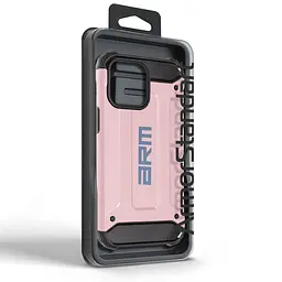 Чехол для Apple iPhone 14 Pro Max, Panzer, розовый, противоударный, бронированный, милитари, панель-накладка, защита всего корпуса, защита дисплея и камеры, термополиуретан (TPU) + поликарбонат (PC), ArmorStandart (ARM71482) - мініатюра 7