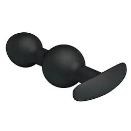 Анальна пробка Pretty Love silicone Anal balls 10.4 см (чорний) - мініатюра 5