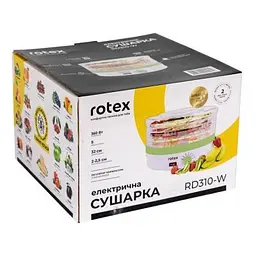 Сушарка для овочів та фруктів Rotex (RD310-W) - мініатюра 5