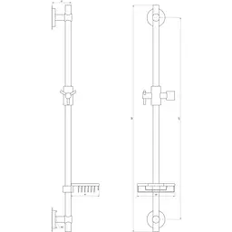 Душова стійка Globus Lux BT-1107-BB Чорний матовий - мініатюра 2