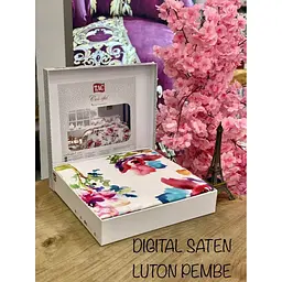 Комплект постільної білизни Luton Pink Сімейний Tac pbe0041096 - мініатюра 2