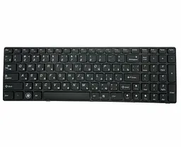 Клавіатура для ноутбука Lenovo IdeaPad G500, G505, G510, G700, G710, Чорна, (Чорна рамка) - мініатюра 2