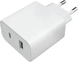 Мережевий зарядний пристрій Xiaomi, білий, 33 Вт, USB + Type-C, PD (BHR4996GL)