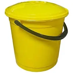 Відро пластикове R-PLASTIC харчове 10л з кришкою жовте