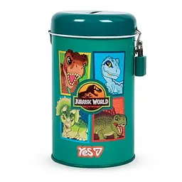 Скарбничка Yes Jurassic World металева зелена (709039)
