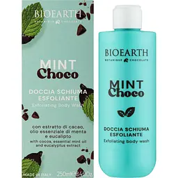 Гель для душу Bioearth Botanique Chocolate Mint Choco Exfoliating Shower Gel М'ята та шоколад відлущувальний 250 мл - мініатюра 2