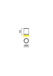 Стельовий світильник ETA PL LED COB 6W IP54 DB 3000K(5.1.2) Redo 9063 - мініатюра 2