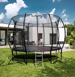Батут із внутрішньою сіткою Cornilleau Springcare 244 см чорний (3222763110834) - мініатюра 2