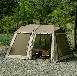 Чотиримісний намет Naturehike Village CNH23ZP12003 (Коричнева) - мініатюра 2
