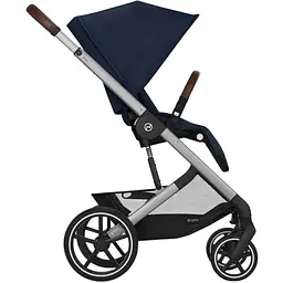 Коляска Cybex Balios S Lux SLV Ocean Blue з бампером темно-синя (524001187) - мініатюра 3