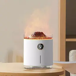 Портативний зволожувач повітря Kinscoter Volcano Jellyfish Ultrasonic Air Humidifier HX-127 350 мл, акумулятор 1200 mAh, білий