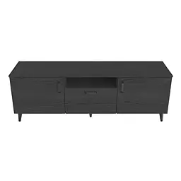 Тумба Лестер на конусних ніжках Ferrum-decor 48x139x38 Чорний метал ДСП Сосна Кембра 16 мм (FRD-106802)