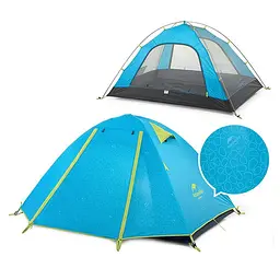 Намет Naturehike P-Series NH18Z033-P тримісний 210T/65D блакитний - мініатюра 3