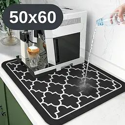 Антиковзаючий кухонний килимок 50×60 см — абсорбуючий для сушіння посуду та під кавоварку KT8001696