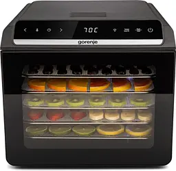 Сушарка для продуктів Gorenje 580 Вт піддонів 6 x 1.5 см дисплей пластик+метал чорний - мініатюра 6