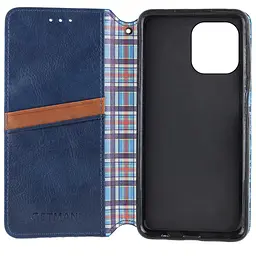 Шкіряний чохол-книжка Getman Cubic PU для Apple iPhone 13 6.1" Синій - мініатюра 3