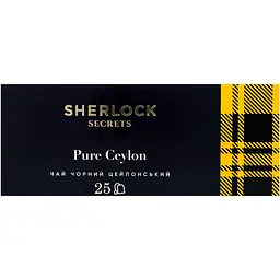 Чай чорний Sherlock Secrets Pure Ceylon 50 г (25 шт. х 2 г) (920157)  - мініатюра 2