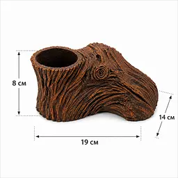 Декорація Hobby Root Wood Cave 2 19x14x8 см для акваріума і тераріуму (41791) - мініатюра 2