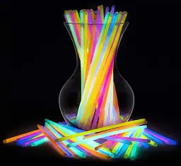 Палички флуоресцентні Fluorescent sticks 20 см (набір 100 штук різнокольорових) - мініатюра 2