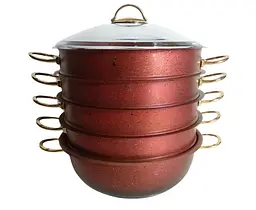 Мантоварка-пароварка з антипригарним покриттям O.M.S. Collection 6091 C-30 см 6,4 л Red