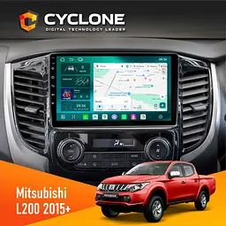 Штатна магнітола Mitsubishi L200 2015 Climate Cyclone C9-013 4x64 DSP 4G Cyclone (НФ-00007356)