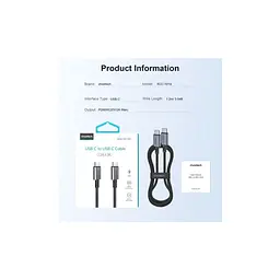 Дата кабель USB-C to USB-C 1.2m USB 2.0 60W Choetech (XCC-1014-BK) - мініатюра 7