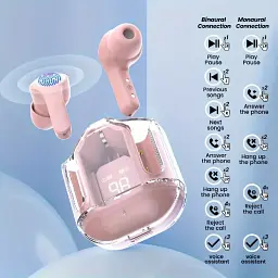 Навушники бездротові Bluetооth TWS Air 31 з боксом для заряджання Pink (16502) - мініатюра 3