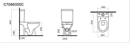 Унітаз-компакт AM.PM Spirit FlashClean C708600SC, Білий - мініатюра 2