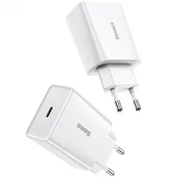 Зарядний пристрій Baseus 20W QC 1С White (CCFS-SN02) - мініатюра 2