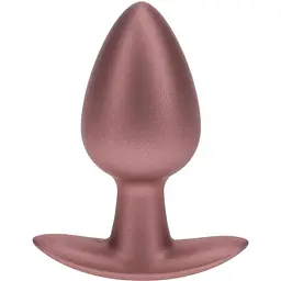 Анальна пробка Ouch! Smooth Anal Plug Metallic M 7.9 см (рожеве золото)