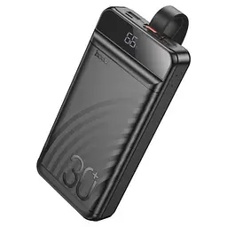 Зовнішній акумулятор Hoco J123B Element 22.5W+PD20W with LCD and LED-lamp 30000 mAh чорний