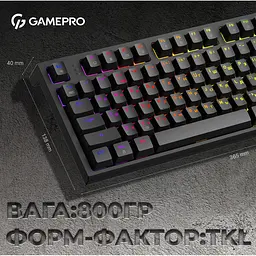 Клавіатура GamePro MK180B Hot-Swap Red Swich RGB USB Black [MK180B] [121466] - мініатюра 7
