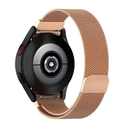 Ремінець для Samsung Galaxy Watch 4 Classic 46mm - Rose Gold Watchbands Milanese Loop ширина кріплення 20мм металевий (WB00S4MMILANESE4ROSEGOLD446) - мініатюра 2