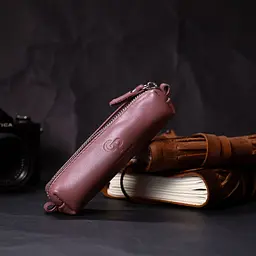 Стильна жіноча шкіряна ключниця Grande Pelle 16791 пудровий - мініатюра 7