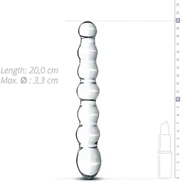 Скляний дилдо у вигляді намистин Gildo Glass Dildo No. 19 - мініатюра 4