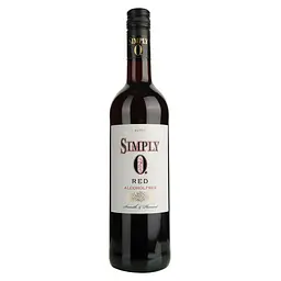 Уцінка. Вино безалкогольне Simply 0 Red червоне напівсолодке 0.75 л 