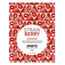 Пробник масажної олії Exsens Strawberry, 3 мл - мініатюра 2