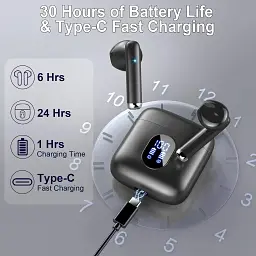 Навушники TWS Rinsmola MD053 Bluetooth 5.3 Hi-Fi стерео, навушники-вкладиші з 4 мікрофонами ENC, IP7 - мініатюра 5