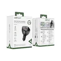 Зарядний пристрій Acefast 3xUSB 165 Вт (2xUSB-C + USB-A) B14 (6974316282938) - мініатюра 8