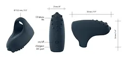 Вібратор на палець Dorcel MAGIC FINGER Black перезаряджуваний, 3 режими роботи - мініатюра 4