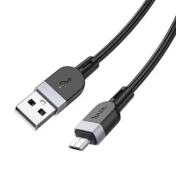 Дата кабель Hoco X109 Energy silicone USB to MicroUSB (1m) Black - мініатюра 3