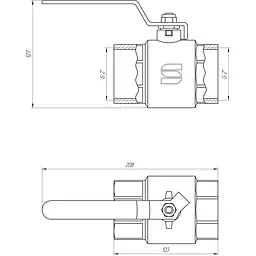 Кран кульовий прямий Selba 2″ ВВ КР SL1506 - мініатюра 3